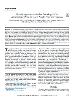 Identifying Intra-Articular Pathology with Ankle Fractures